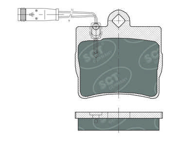 SCT GERMANY Комплект тормозных колодок, дисковый тормоз SP 389 PR